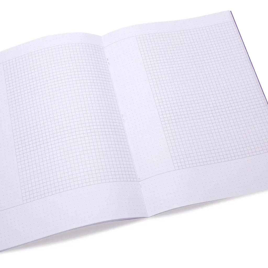 RHINO A4 Cornell Exercise Book 80 Page Purple 5mm Squared (Pack of 50)