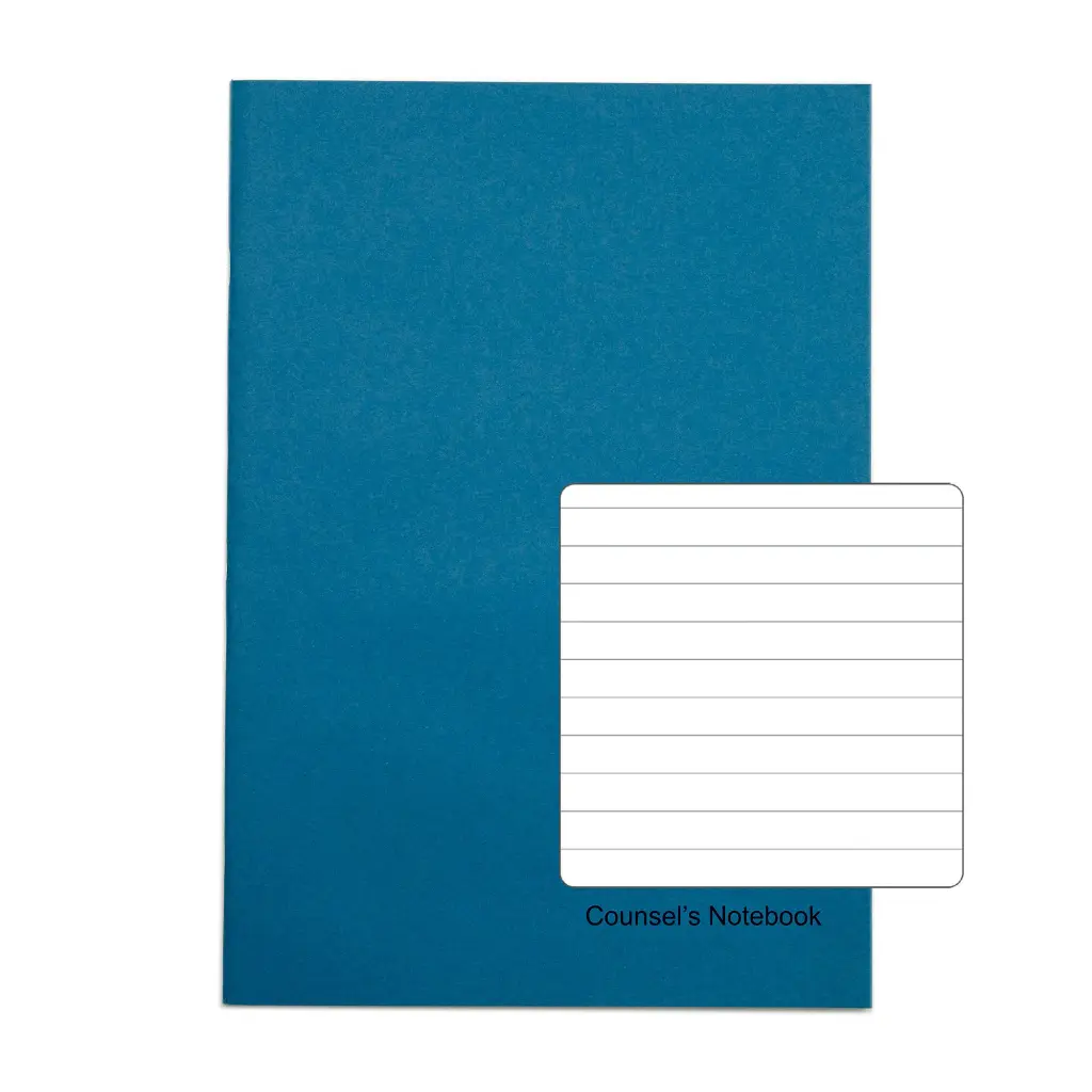 RHINO A4 Perforated Counsels/Council Notebook 96 Page, Light Blue, F8 (Pack of 10)