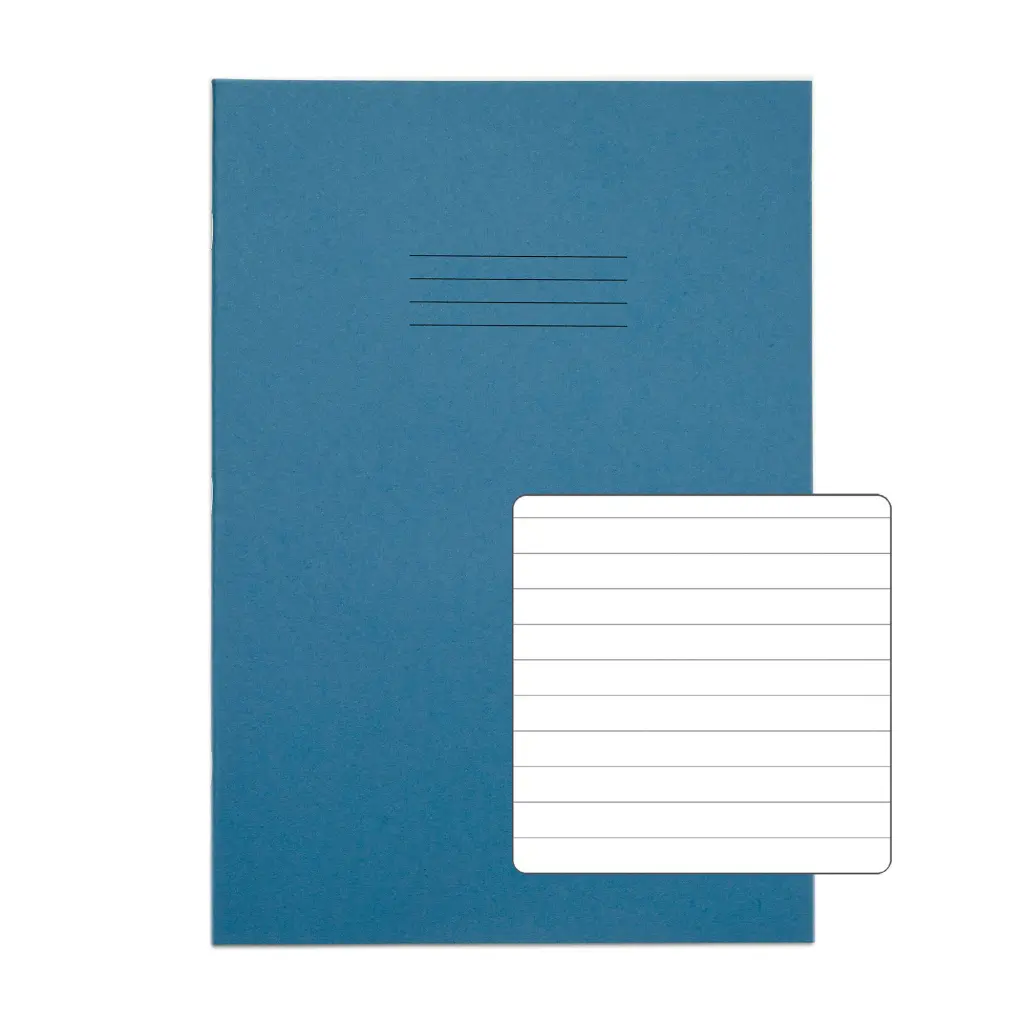 RHINO A4 Exercise Book 32 Page, Light Blue, F8 (Pack of 100)