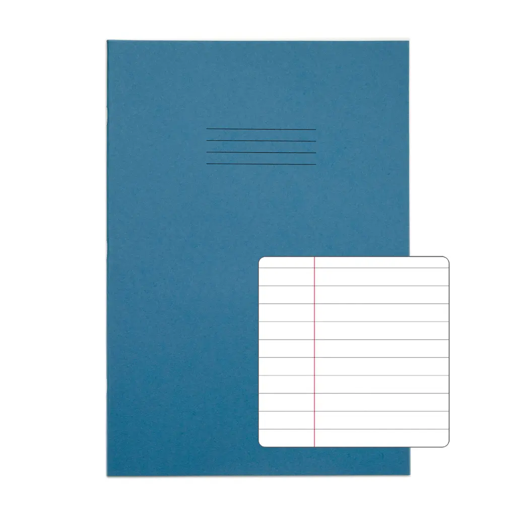 RHINO A4 Exercise Book 32 Page, Light Blue, F8M (Pack of 100)