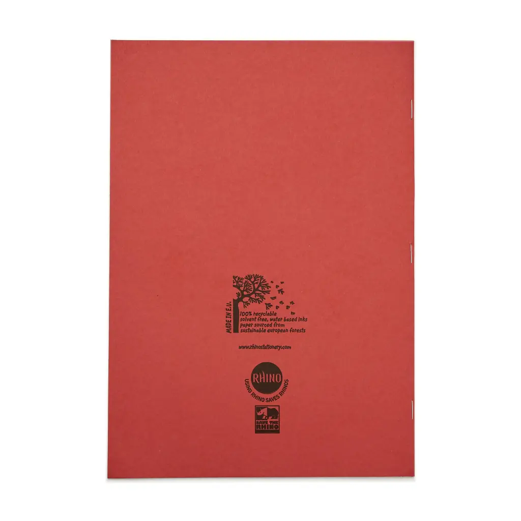 RHINO A4 Exercise Book 32 Page, Red, TB/F15 (Pack of 100)