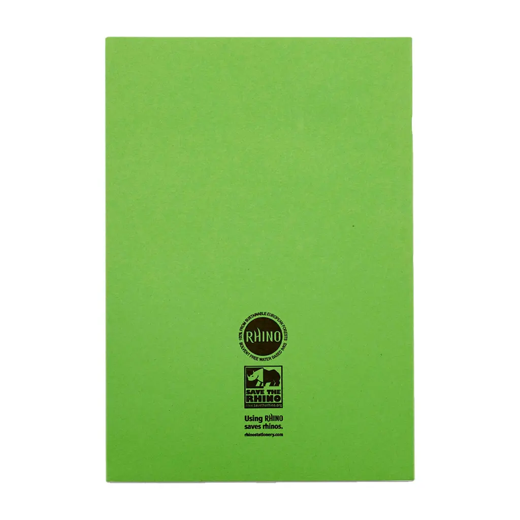 RHINO 13 x 9 Oversized Exercise Book 40 Page, Light Green, F12 (Pack of 100)