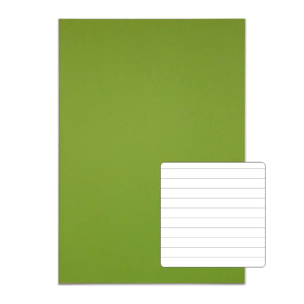 RHINO 13 x 9 Oversized Exercise Book 40 Page, Light Green, F8 (Pack of 100)