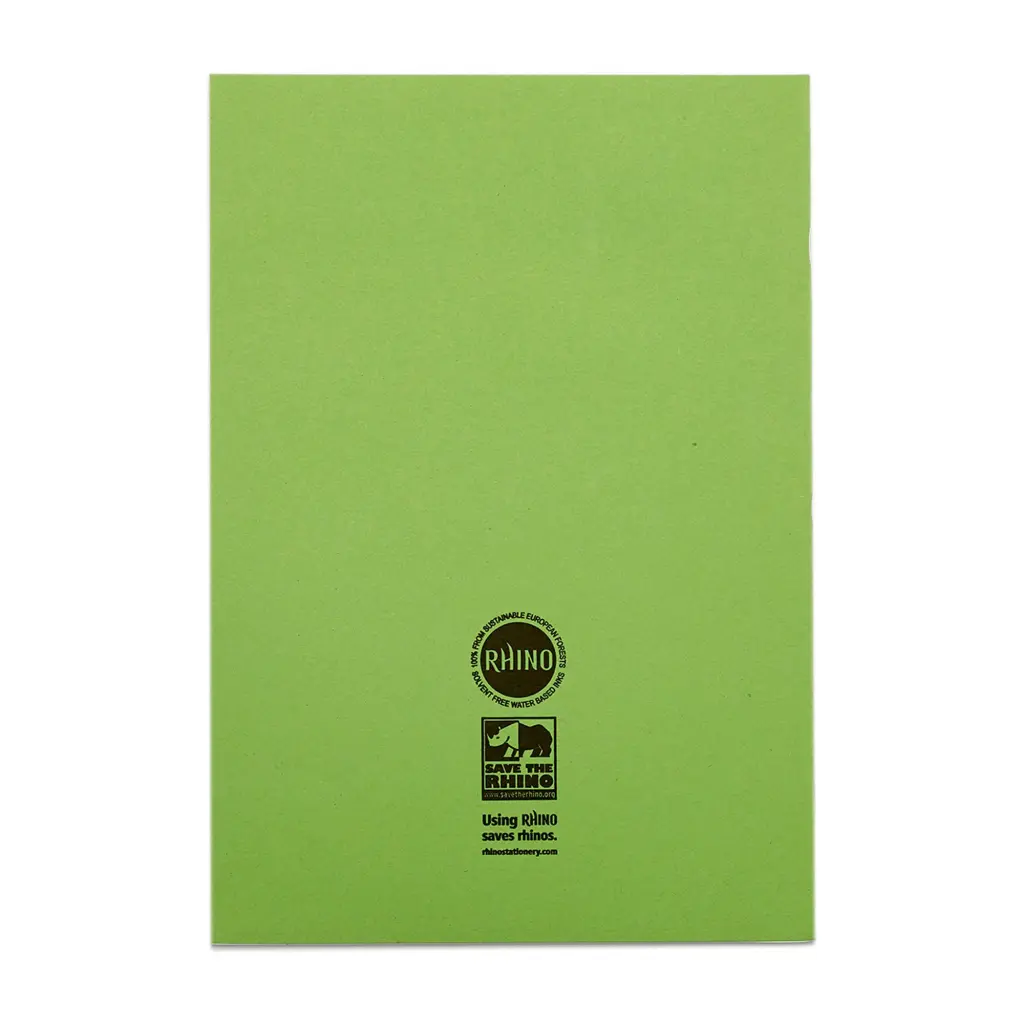 RHINO 13 x 9 Oversized Exercise Book 40 Page, Light Green, S7 (Pack of 100)