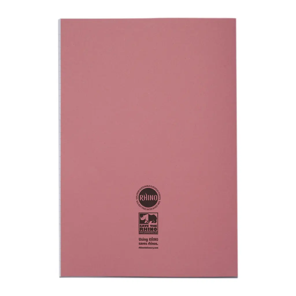 RHINO 13 x 9 Oversized Exercise Book 40 Page, Pink, F8 (Pack of 100)