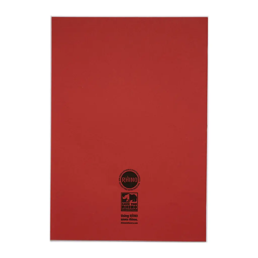 RHINO 13 x 9 Oversized Exercise Book 40 Page, Red, F12 (Pack of 100)