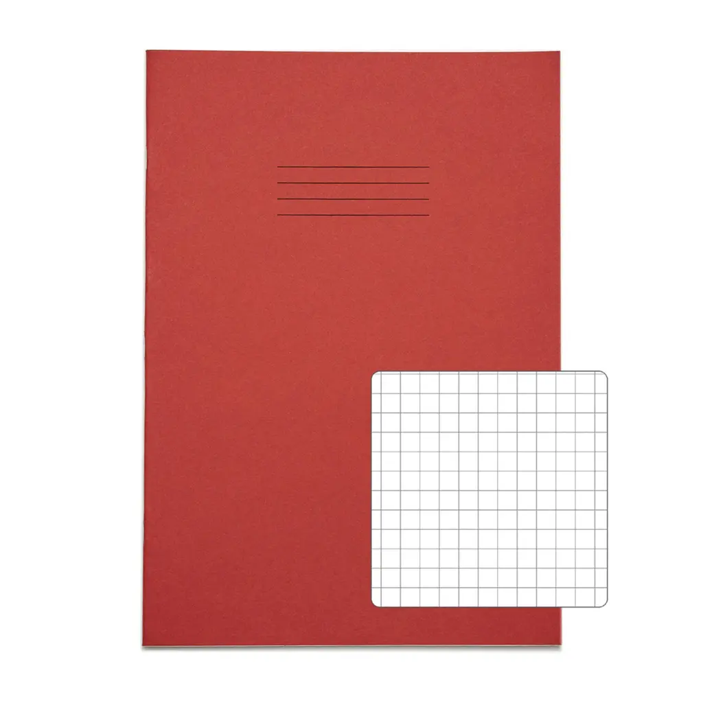RHINO 13 x 9 Oversized Exercise Book 40 Page, Red, S7 (Pack of 100)