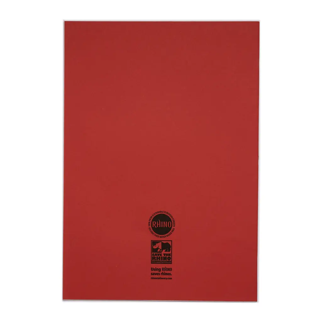 RHINO 13 x 9 Oversized Exercise Book 40 Page, Red, S7 (Pack of 100)