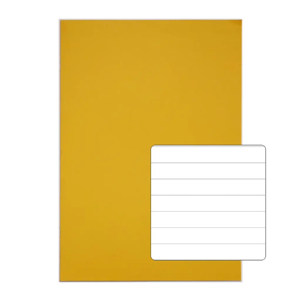 RHINO 13 x 9 Oversized Exercise Book 40 Page, Yellow, F12 (Pack of 100)