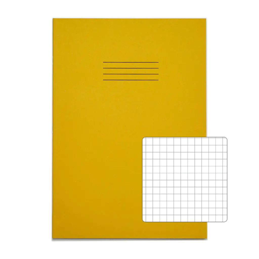 RHINO 13 x 9 Oversized Exercise Book 40 Page, Yellow, S7 (Pack of 100)