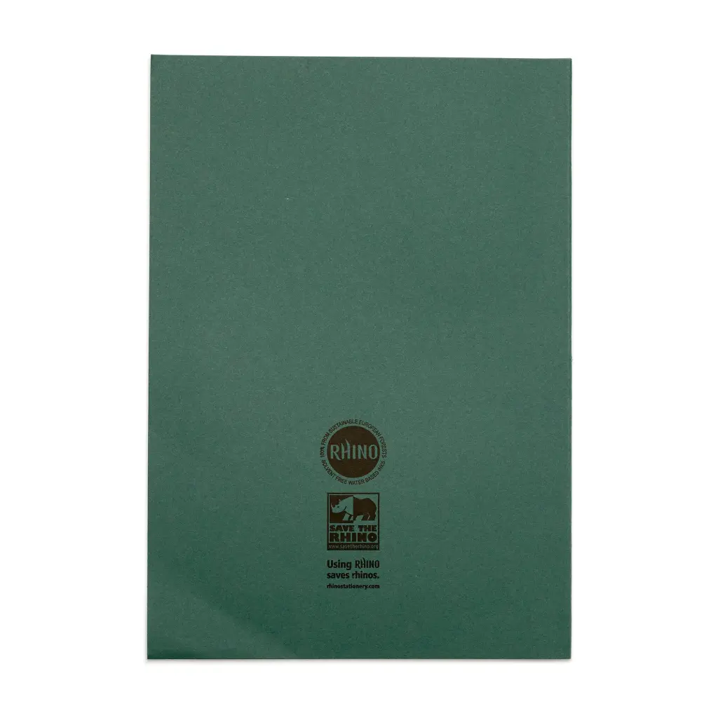 RHINO A4 Exercise Book 48 page, Dark Green, F8M (Pack of 100)