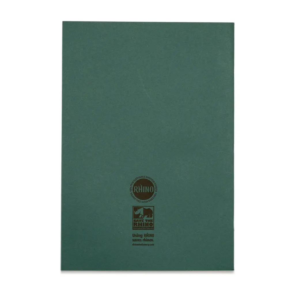 RHINO A4 Exercise Book 48 page, Dark Green, S7 (Pack of 100)