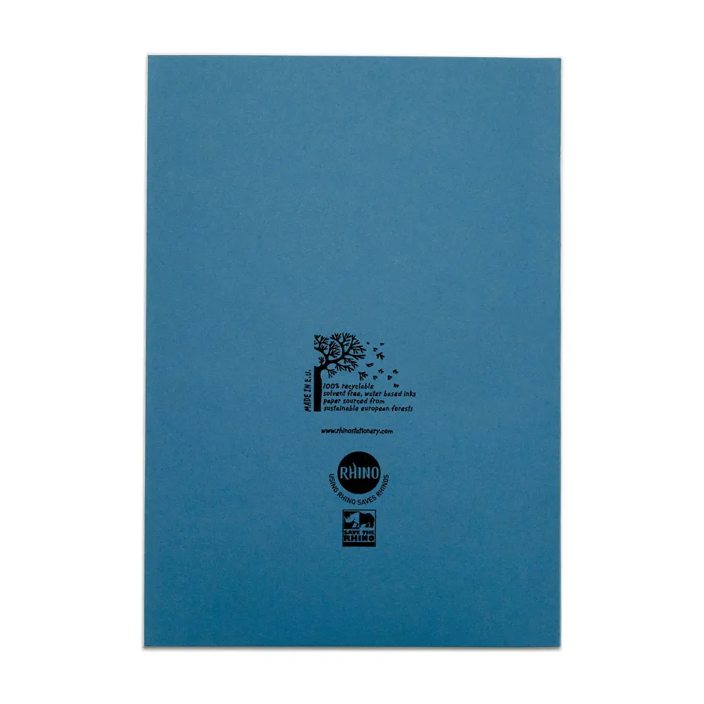 RHINO A4 Exercise Book 48 page, Light Blue, S10 (Pack of 100)