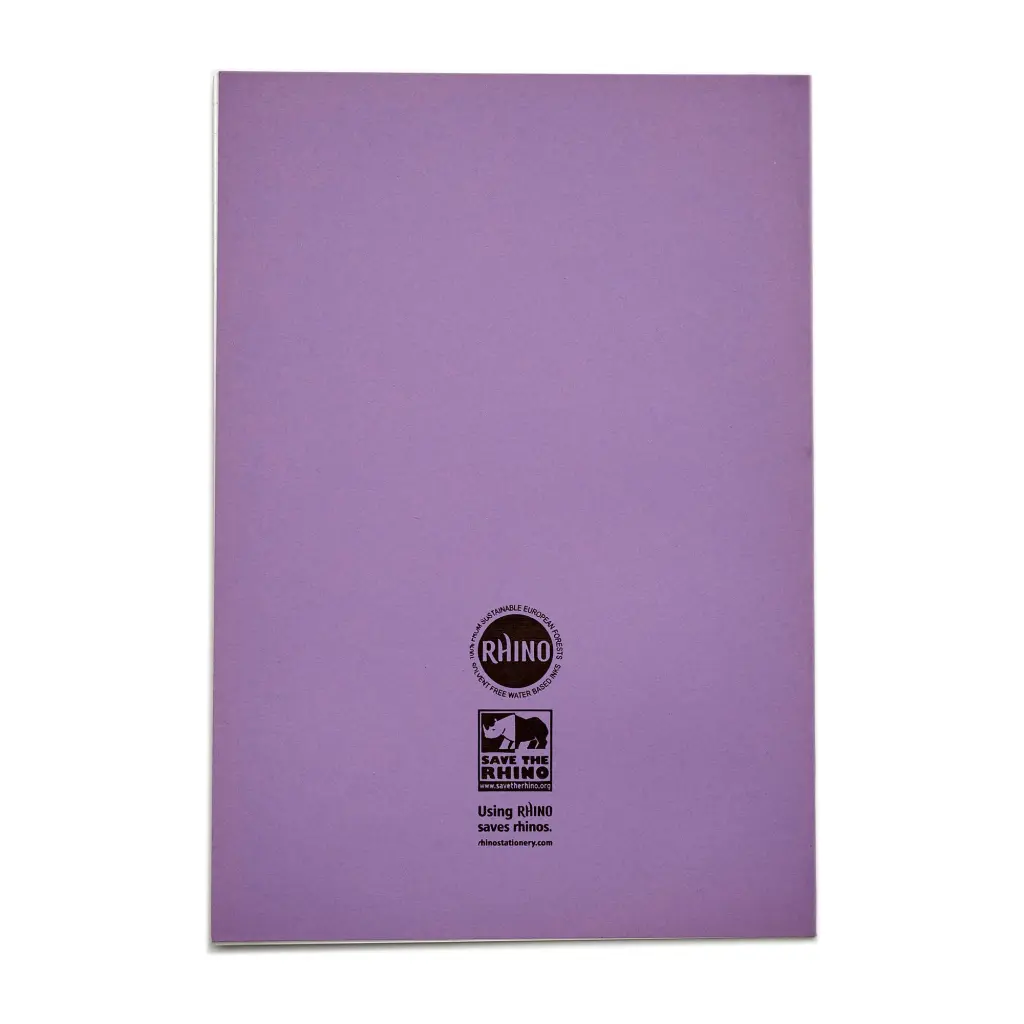 RHINO A4 Exercise Book 48 page, Purple, F12 (Pack of 100)