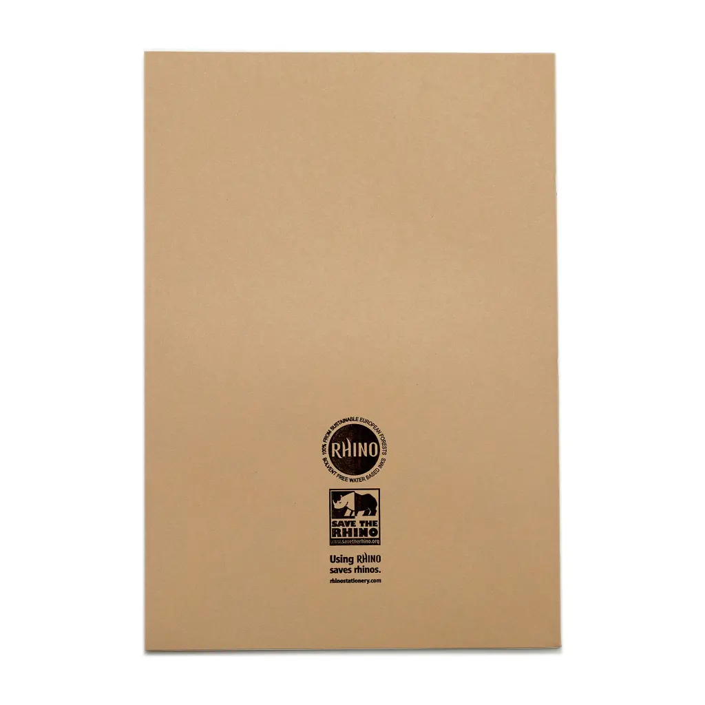 RHINO A4 Exercise Book 64 Page, Buff, F8M (Pack of 50)