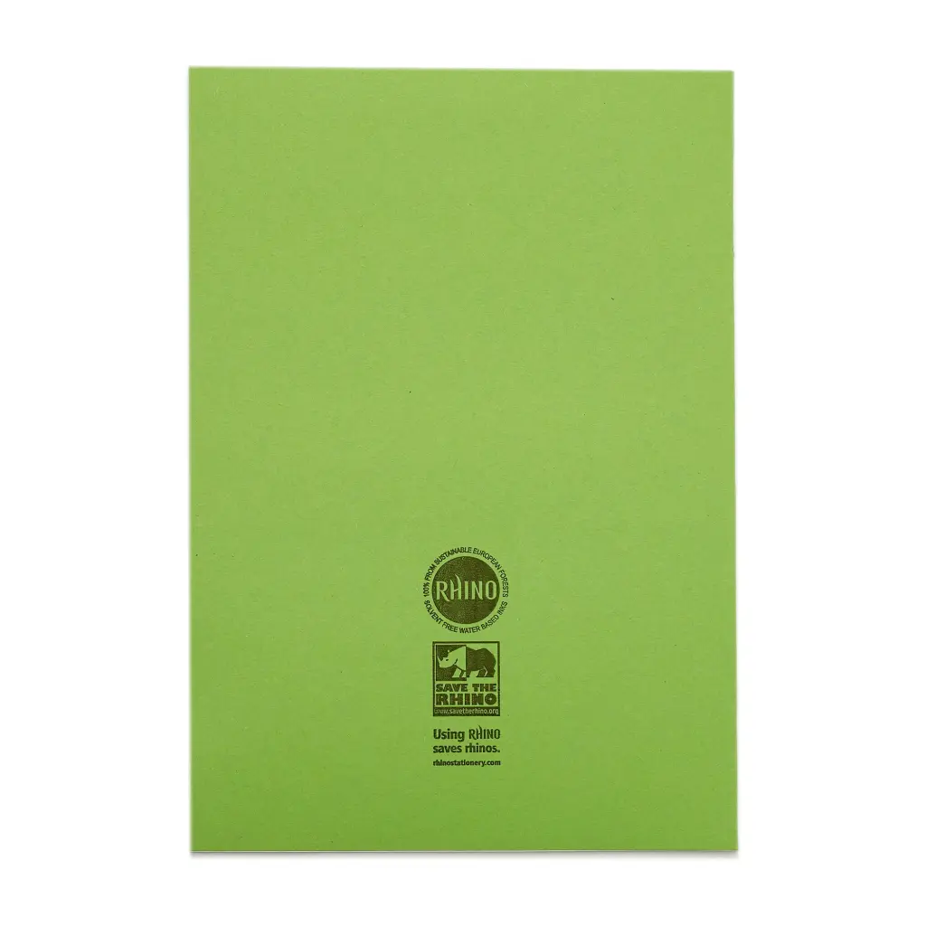 RHINO A4 Exercise Book 64 Page, Light Green, B (Pack of 50)