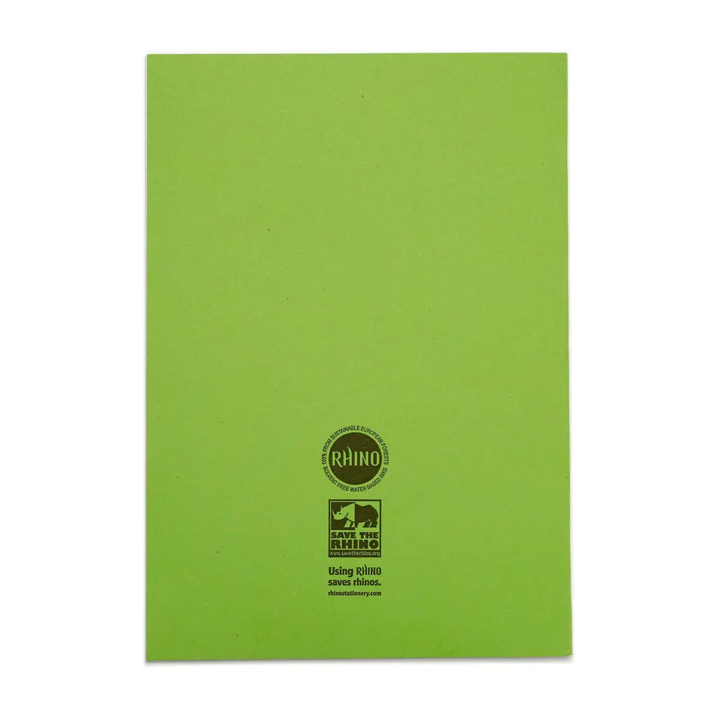 RHINO A4 Exercise Book 64 Page, Light Green, F8/B (Pack of 50)