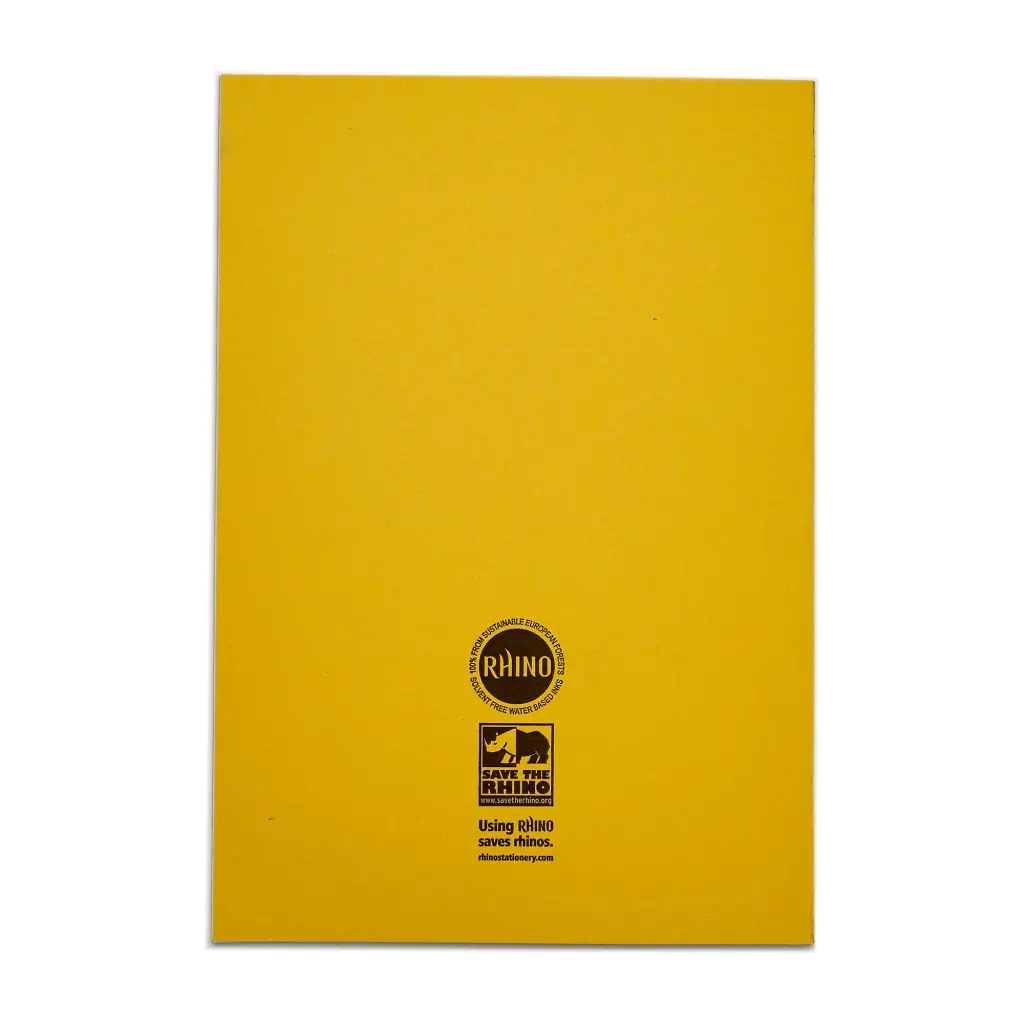 RHINO A4 Exercise Book 64 Page, Yellow, S20 (Pack of 50)