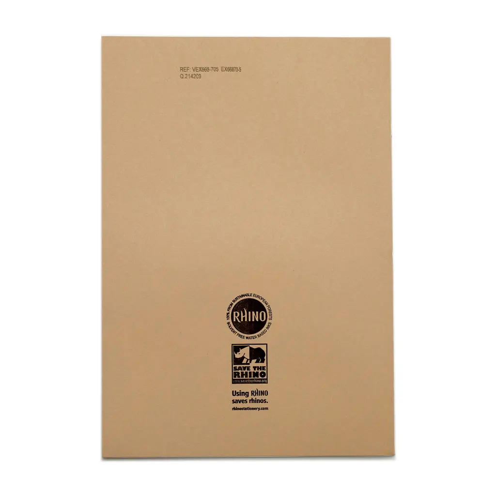 RHINO A4 Exercise Book 80 Page, Buff, F8M (Pack of 50)