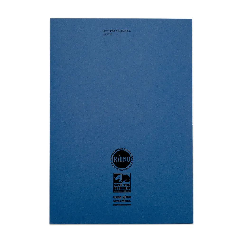 RHINO A4 Exercise Book 80 Page, Dark Blue, F8M (Pack of 50)