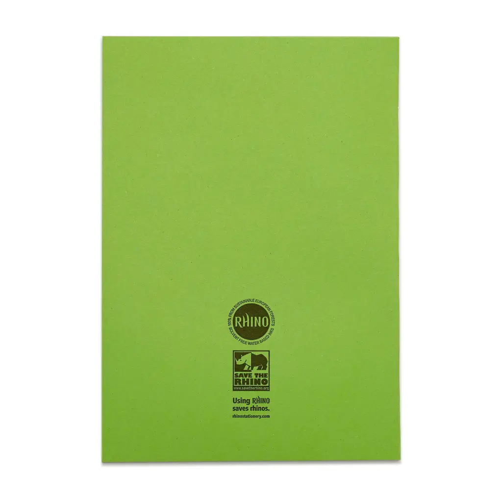 RHINO A4 Exercise Book 80 Page, Light Green, F6M (Pack of 50)