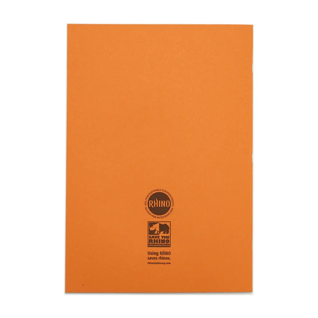 RHINO 13 x 9 Oversized Exercise Book 80 Page, Orange, S10 (Pack of 50)