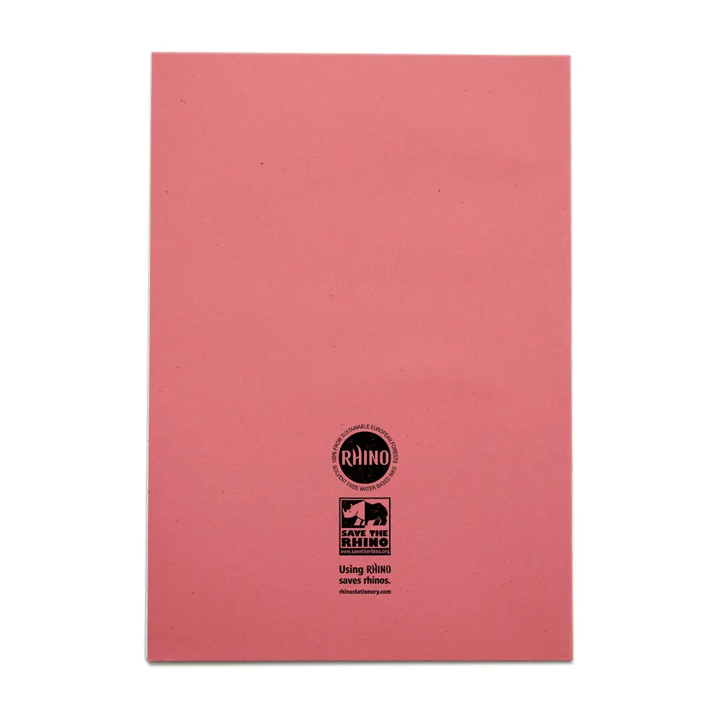 RHINO A4 Exercise Book 80 Page, Pink, B (Pack of 50)