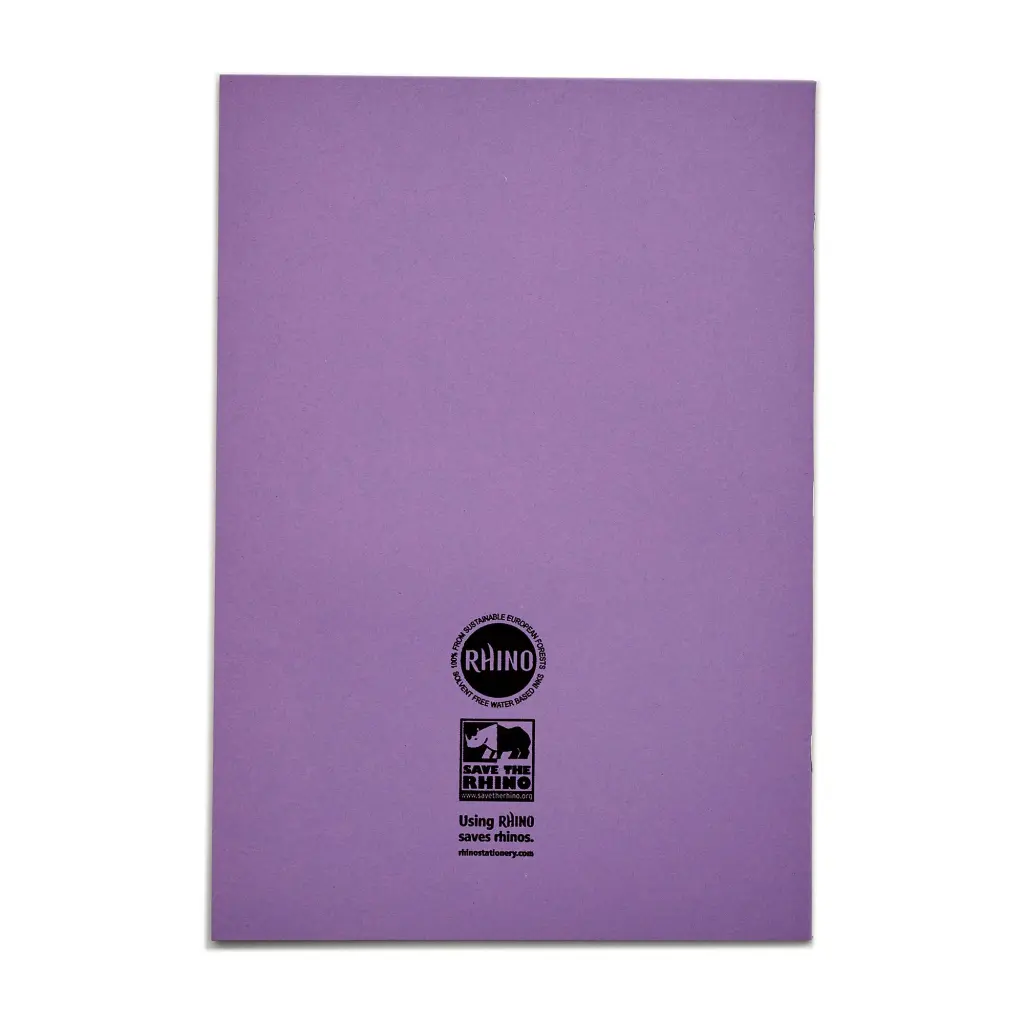 RHINO A4 Exercise Book 80 Page, Purple, S10 (Pack of 50)
