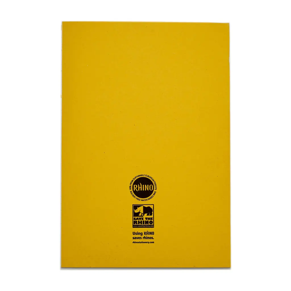 RHINO A4 Exercise Book 80 Page, Yellow, F8M (Pack of 50)