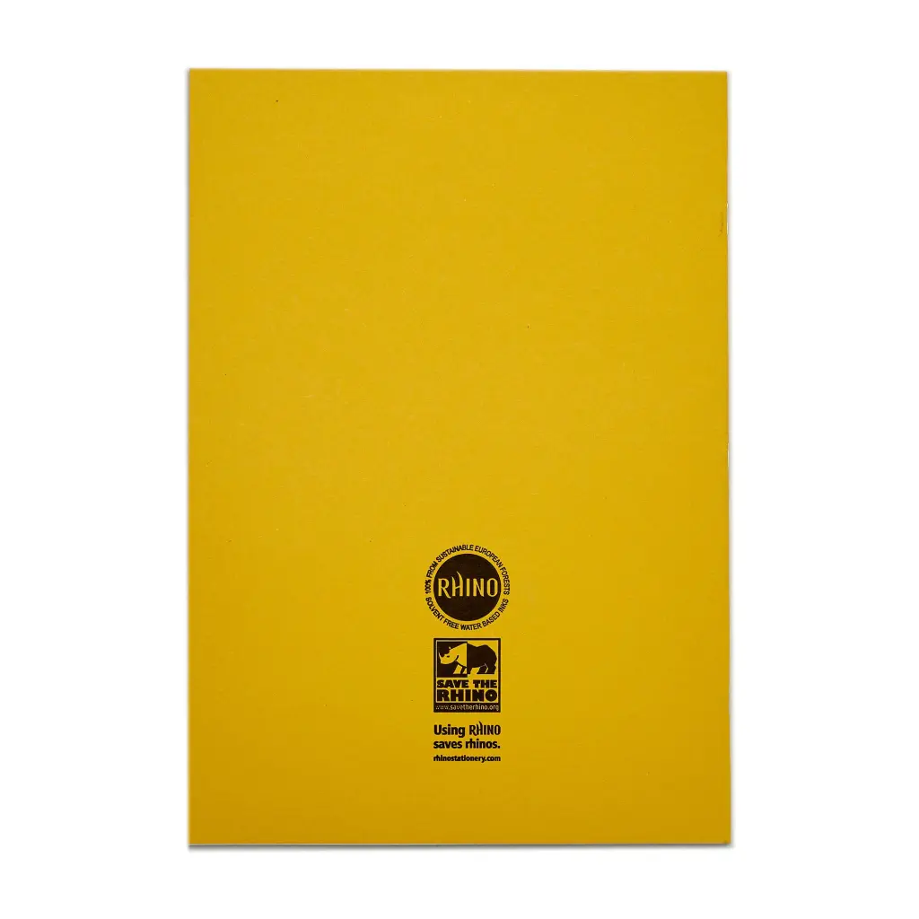 RHINO A4 Exercise Book 80 Page, Yellow, S7 (Pack of 50)