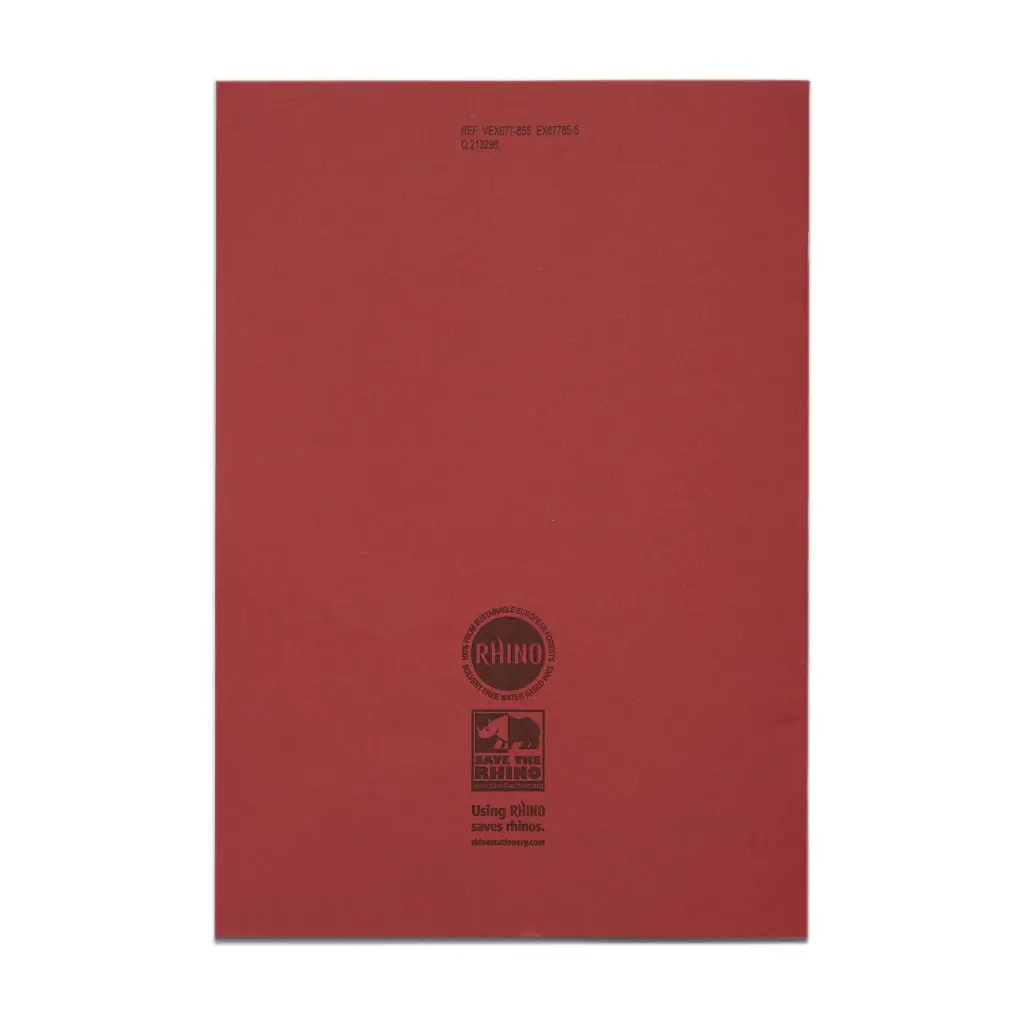 RHINO A4 Learn to Write Book 40 Page, Red, Wide-Ruled LTW6B:20R (Pack of 10)