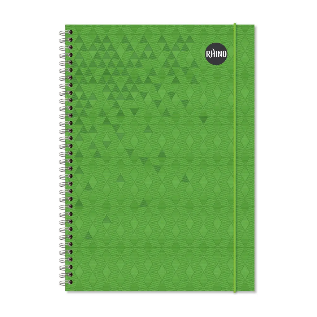 RHINO A4 Polypropylene Notebook with Elastic Band 200 Page,  F8 (Pack of 6)