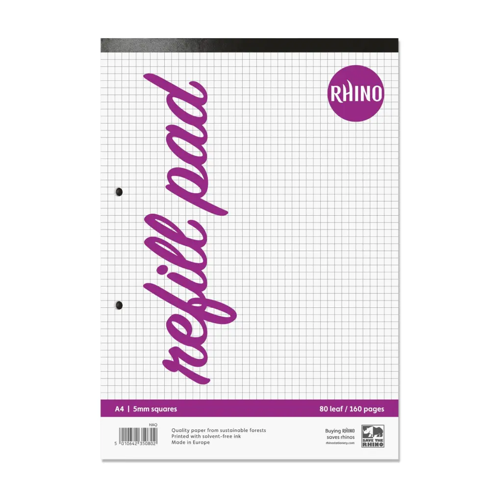 RHINO A4 Refill Pad 80 Leaf, S5 (Pack of 6)