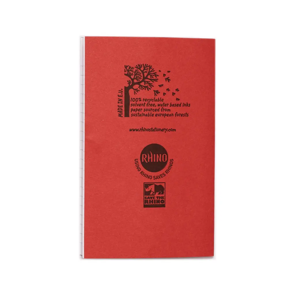 RHINO A6+ Exercise Book 48 page, Red, F7 (Pack of 100)