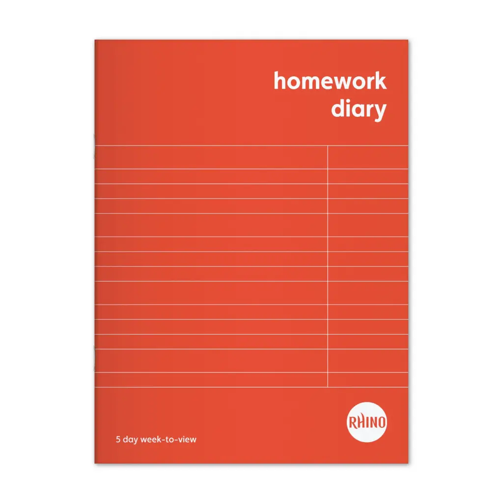 RHINO 8 x 6 Homework Diary 84 Page, 5-Day Week (Pack of 100)