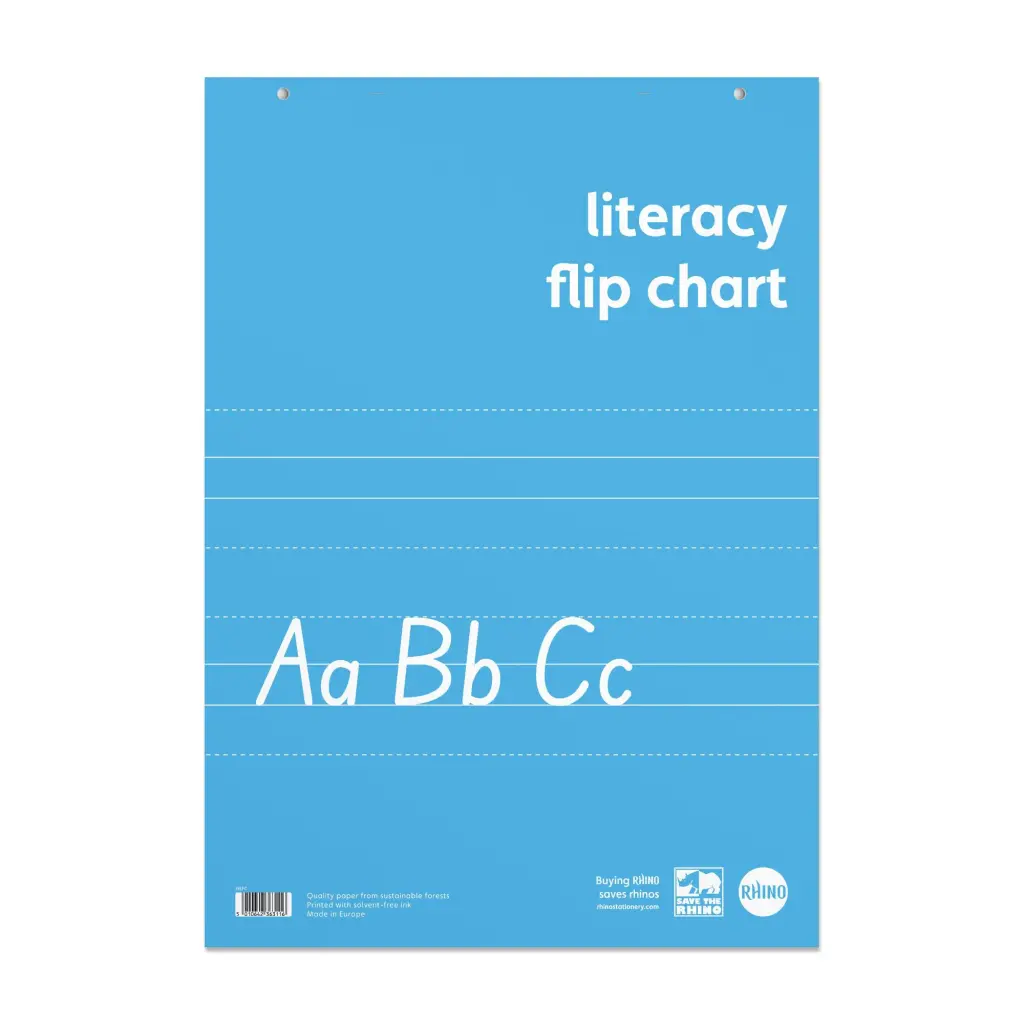 RHINO A1 Educational Literacy Flipchart Pad 30 Leaf, FCLTW/B (Pack of 5)