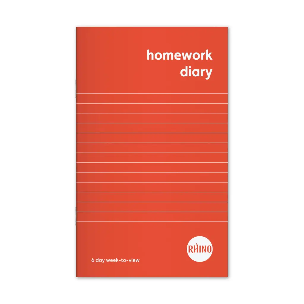 RHINO A6+ Homework Diary 84 Page, 6-Day Week (Pack of 100)