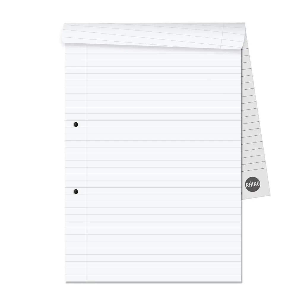 RHINO Everyday A4 Refill Pad 160 Pages / 80 Leaf 8mm Lined with Margin (Pack of 10)