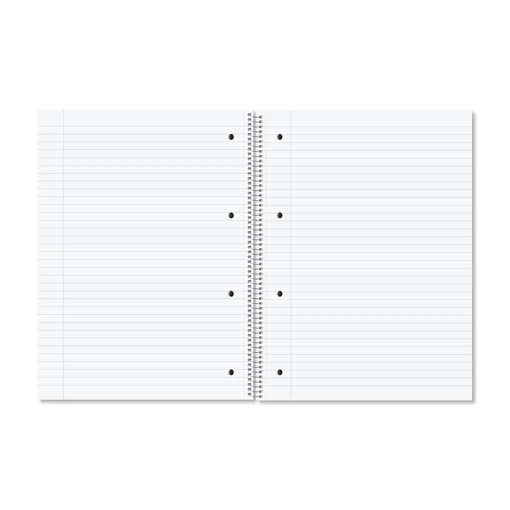 RHINO Everyday A4+ Spiral Notebook 140 Pages / 70 Leaf 8mm Lined with Margin (Pack of 5)
