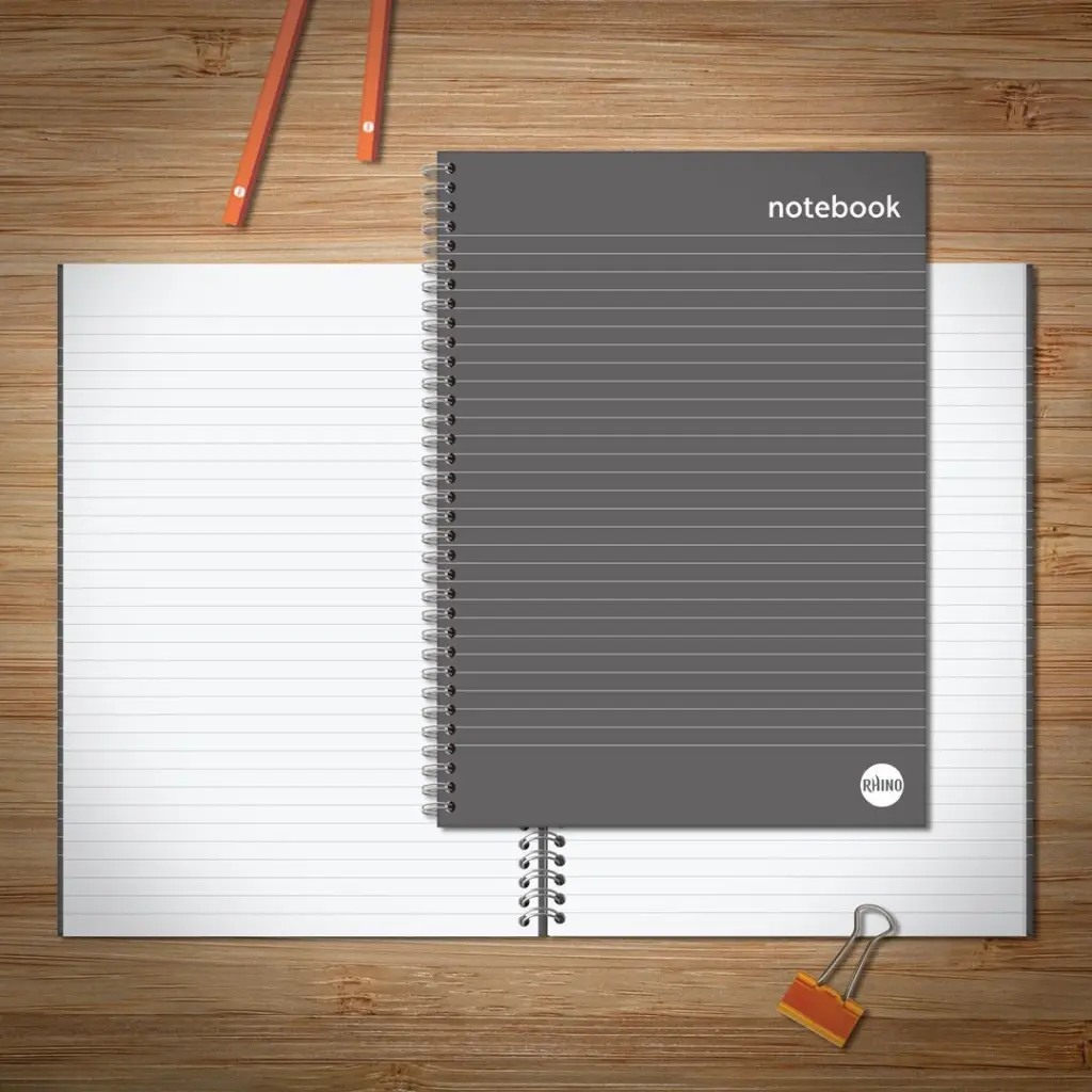 RHINO Everyday A4 Twinwire Hardback Notebook 160 Pages / 80 Leaf 8mm Lined (Pack of 3)