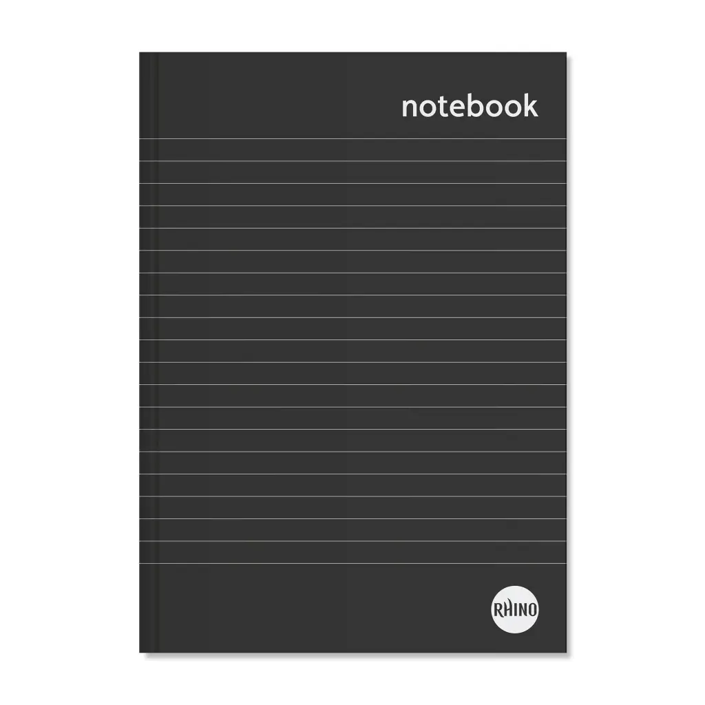 RHINO Everyday A5 Hardback Notebook 192 Pages / 96 Leaf 8mm Lined