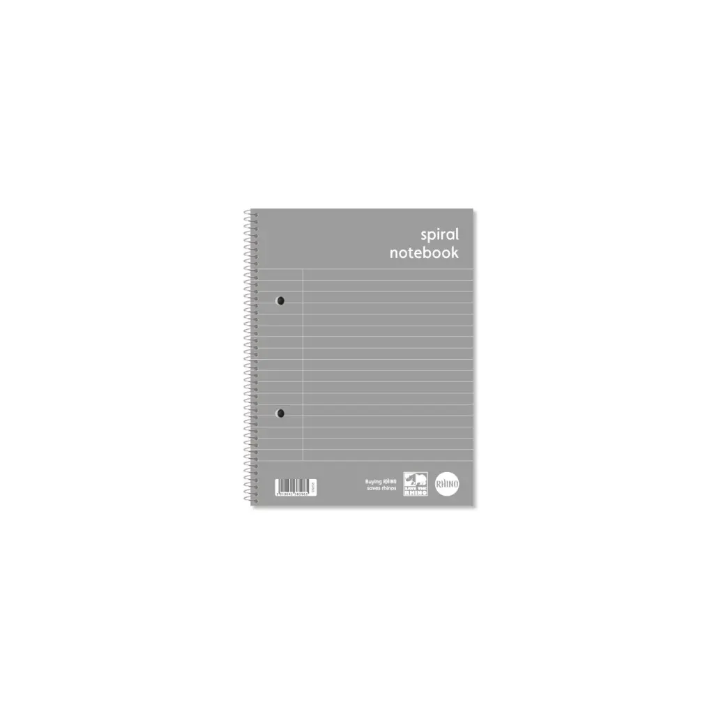 RHINO Everyday A5+ Spiral Notebook 160 Pages / 80 Leaf 8mm Lined with Margin (Pack of 5)