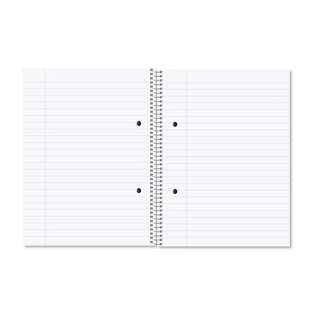 RHINO Everyday A5+ Spiral Notebook 160 Pages / 80 Leaf 8mm Lined with Margin (Pack of 5)