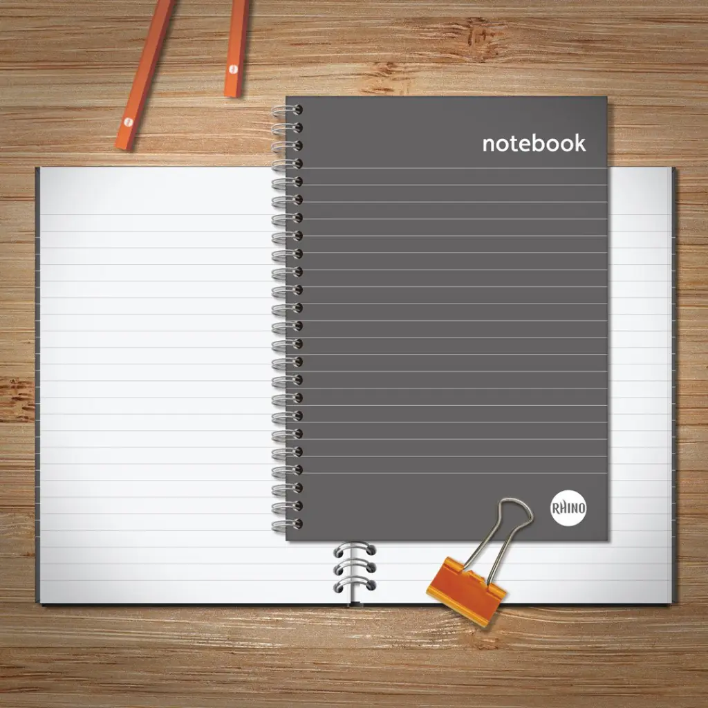 RHINO Everyday A5 Twinwire Hardback Notebook 160 Pages / 80 Leaf 8mm Lined (Pack of 3)