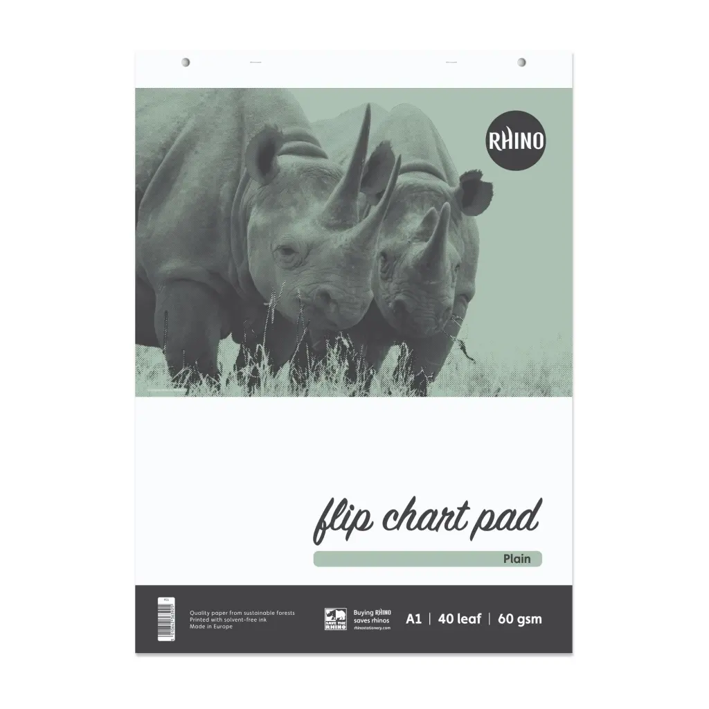 RHINO Office A1 Flip Chart Pad 40 Leaf Plain (Pack of 5)