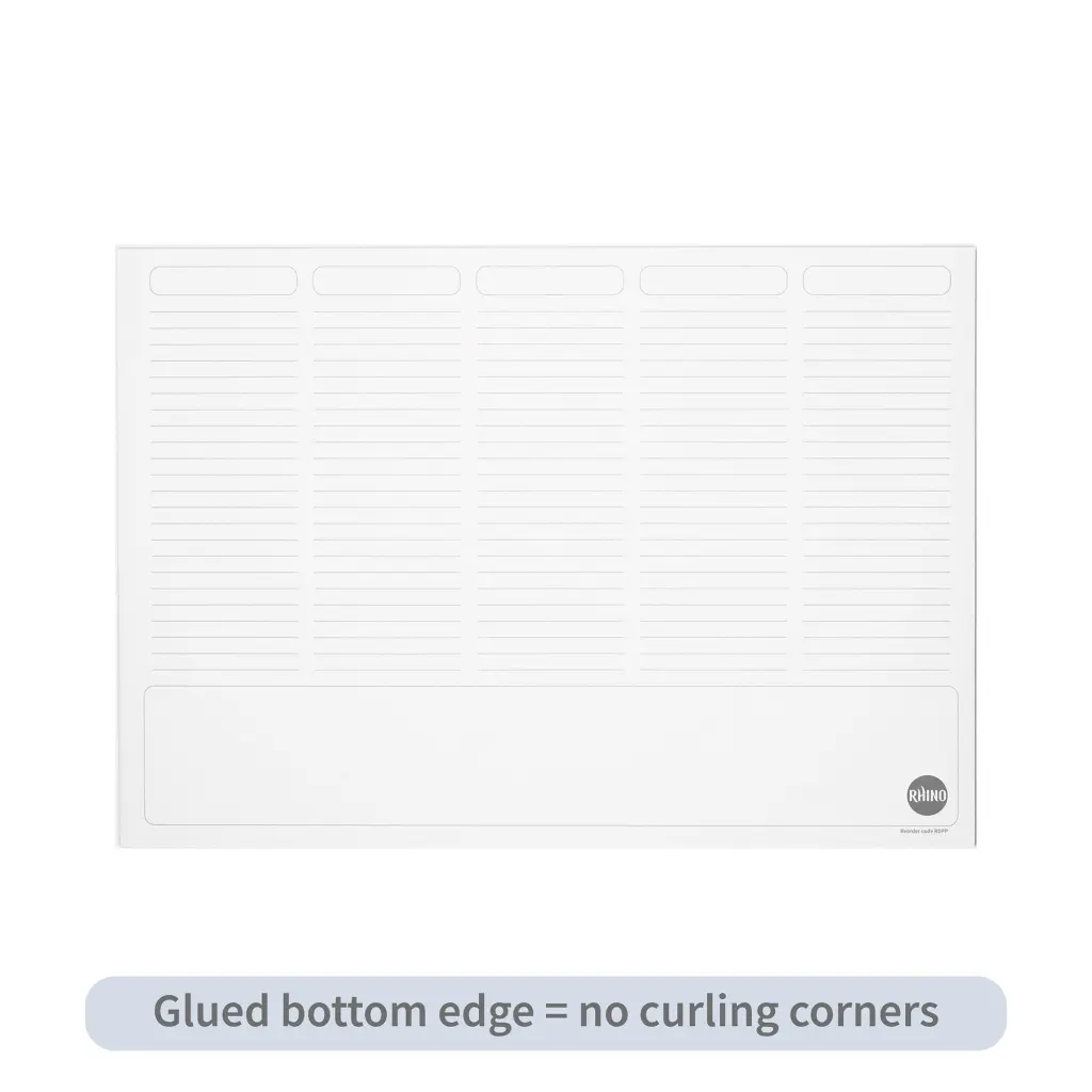 RHINO Office A3 Desk Pad 50 Sheets 5-Column Planner 90gsm FSC Paper