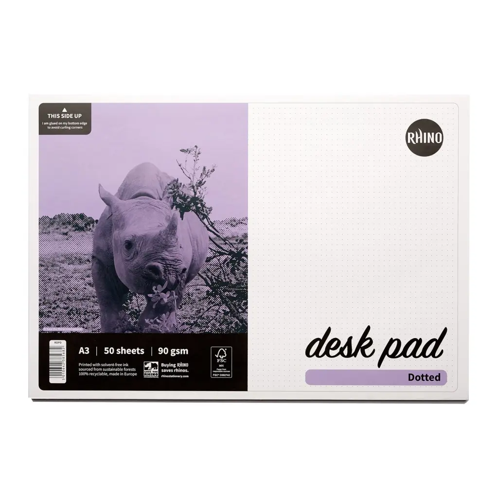 RHINO Office A3 Desk Pad 50 Sheets 5mm Dotted 90gsm FSC Paper