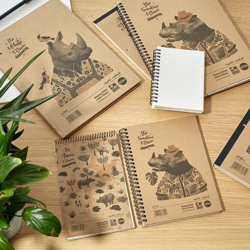 RHINO Recycled 200 x 127 Shorthand Notebook 160 Pages / 80 Leaf 8mm Lined (Pack of 10)