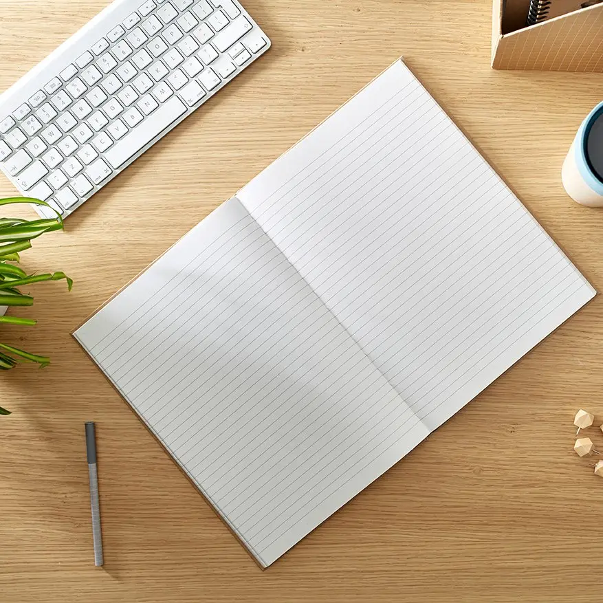 RHINO Recycled A4 Hardback Notebook 160 Pages / 80 Leaf 8mm Lined (Pack of 5)