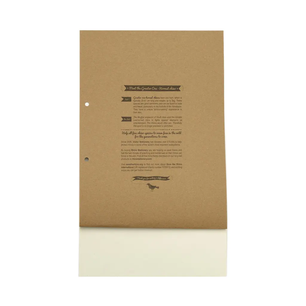 RHINO Recycled A4 Refill Pad 160 Pages / 80 Leaf 8mm Lined with Margin (Pack of 5)